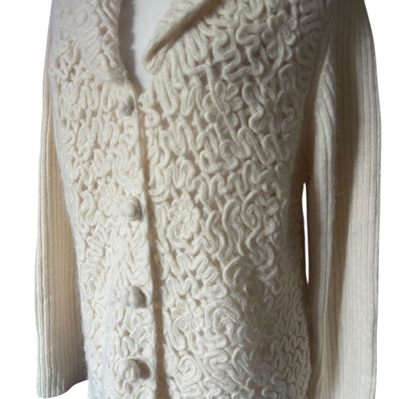Coldwater Creek Angora & Wool-Blend Knit Cardigan Large - Picture 2 of 6